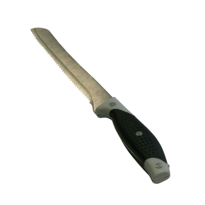 AXENTIA Messerserie Softgriff mit 3 Nieten, hochwertige Stahlklinge Brotmesser 8`