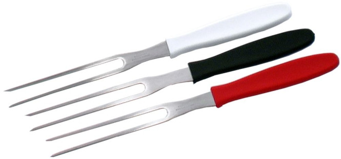 Contacto Fleischgabel mit ABS-Griff 3 Stück rot, schwarz, weiß