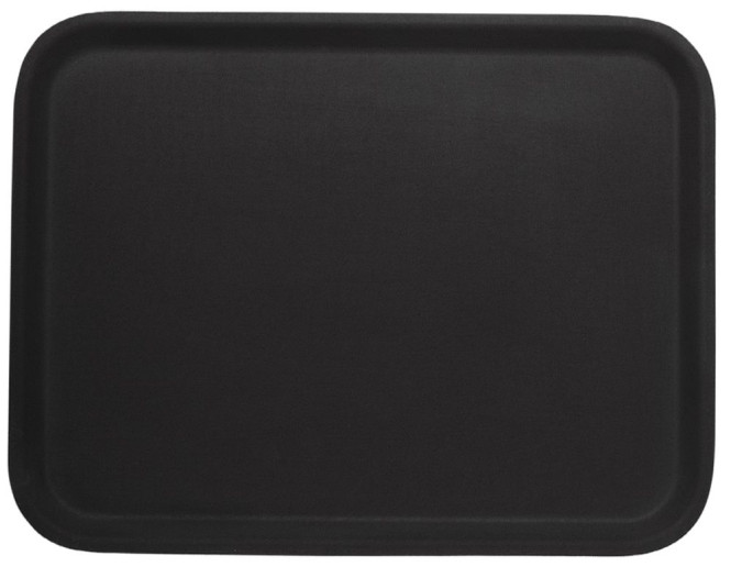 Contacto Tablett, rechteckig,rutschhemmend 36 x 46 cm, schwarz