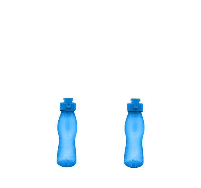 2 Stück culinario Trinkflasche Flip Top, BPA-frei, 700 ml Inhalt, dunkelblau