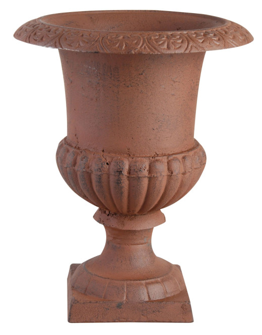 3 Stück Esschert Design Blumentopf, Übertopf Französische Vase, Amphore auf Sockel, Größe M, ca. 23 cm x 23 cm x 30 cm