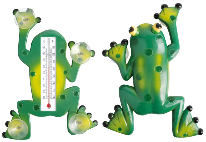 *NEU*: Fensterthermometer “Frosch” aus Kunststoff, grün