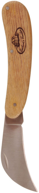 Esschert Design Gartenmesser, Gartenhippe mit Holzgriff, ca. 3,3 cm x 2 cm x 18 cm