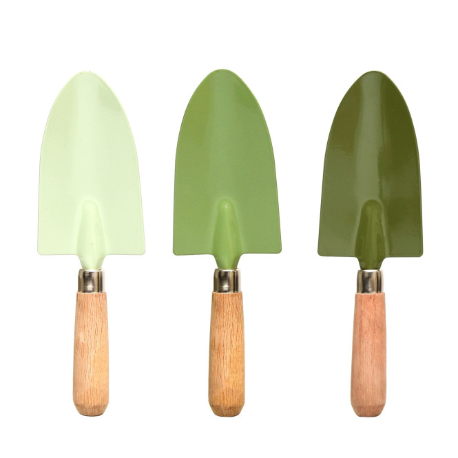 Esschert Design Grüntöne Serie Handschaufel, farbig sortiert, 28 cm Länge, verschiedene Grüntöne, hellgrün/grün/dunkelgrün, Farbwahl nicht möglich