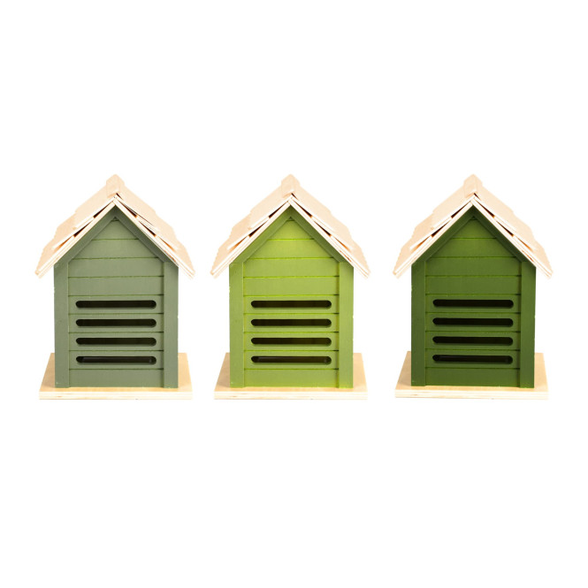 Esschert Design Grüntöne Serie Marienkäferhaus, farbig sortiert, verschiedene Grüntöne, hellgrün/grün/dunkelgrün, Farbwahl nicht möglich