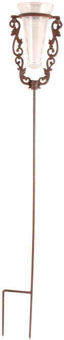 2 Stück Esschert Design Regenmesser, Niederschlagsmesser aus Gusseisen mit Glaseinsatz, ca. 19 cm x 12 cm x 133 cm