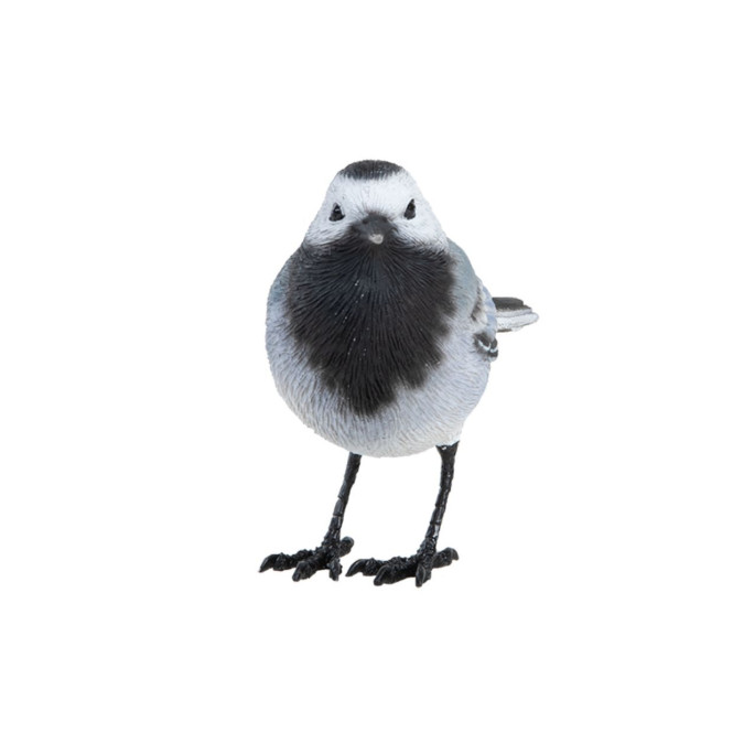 Esschert Design Vogelfigur Bachstelze, authentische Tierfigur aus Kunststoff, ca. 7,5 cm, Gartendekoration