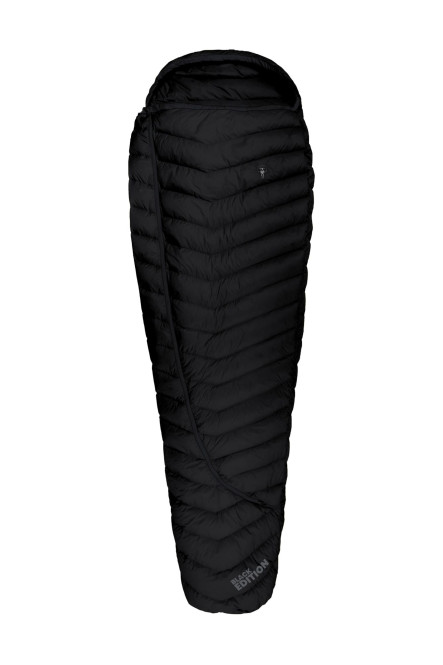 Grüezi bag Biopod DownWool Extreme Light 185 Black Edition 215 x 80cm für Körpergröße 160-185 cm, Tkomf 12°C/Tlim 8°C Packmaß 13x13 cm