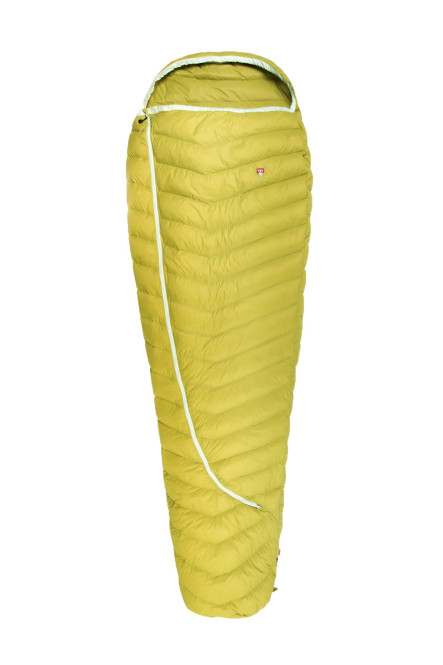 Grüezi bag Biopod DownWool Extreme Light 185, Körpergröße 165-185cm, 500g, ca. 12°C bis -4°C, Sommerschlafsack, herausragendes Schlafklima, Warm Olive
