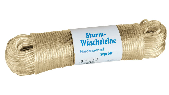 homeXpert Wäscheleine STURM Vollstahleinlage, Stärke 3,5 mm Länge: 50 m ummantelt