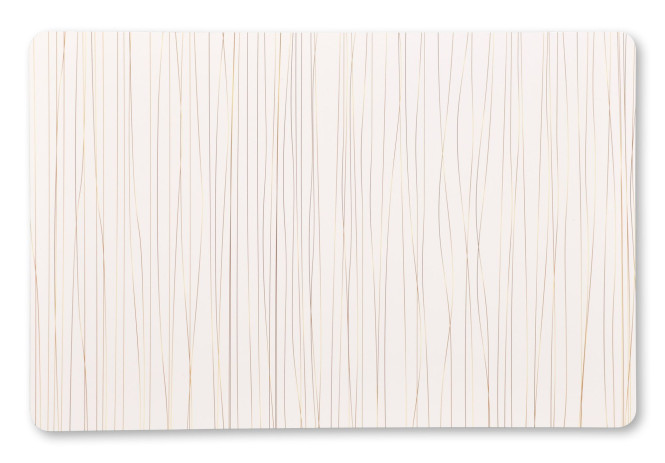 Kesper Platzset aus Kunststoff, 43,5 x 28 cm, weiß/gold, Materialstärke ca. 0,1 cm, Untersetzer/Unterleger für Teller und Servierplatten