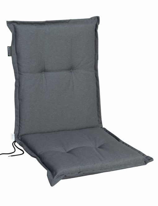 6 Stück MADISON Dessin Panama Stuhlauflage niedrig, Niedriglehner Auflage, 100 x 50 x 8 cm, in grau, 50% Baumwolle, 45% Polyester, 5 % Andere
