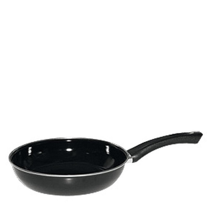 RIESS Gourmetpfanne, Emailpfanne, Ø 28 cm, Höhe: 6,8 cm, schwarz