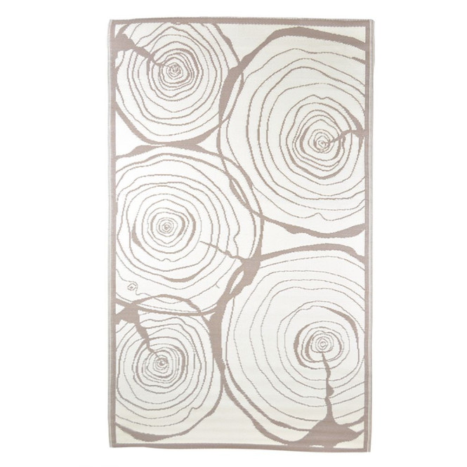 Rivanto® Gartenteppich Jahresringe 240 x 150 cm, rechteckig, farbig sortiert, Schuhmatte, Terrassenteppich, wasserresistent