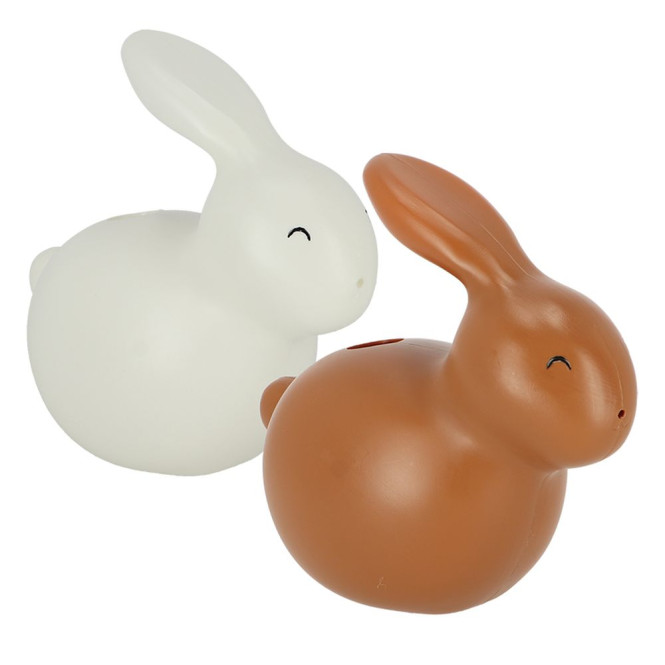 Rivanto® Kaninchen Gießkanne 1700 ml aus Kunststoff, 24,5 x 13 x 22,5 cm, für Außen- und Innenbereich, Kinder Gießkanne