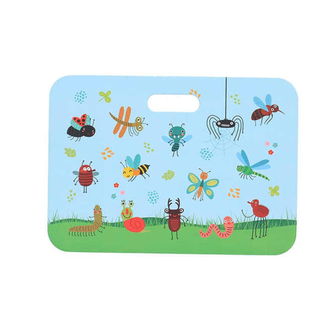 Rivanto® Kinder Kniekissen Insekten aus EVA-Schaum, 28 x 20 x 2 cm, mit Tragegriff, schützt die Knie beim Gärtnern