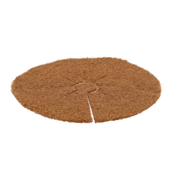 Rivanto® Kokos Mulchscheibe Größe L, Ø38 cm, Pflanzenschutzmatte, luft- und Wasserdurchlässig
