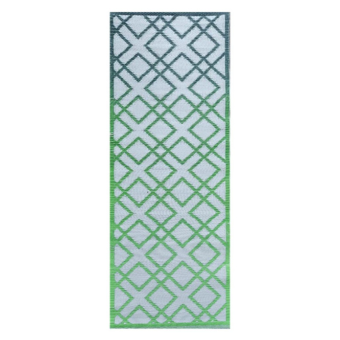 Rivanto® Balkonteppich Farbverlauf 68,5 x 197,5 cm aus Kunststoff, Schuhmatte/Tischuntersetzer für Terrasse & Balkon, Terrassenteppich