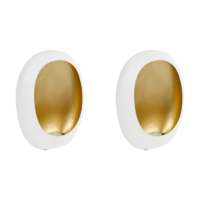 2 Stück Rivanto® Windlicht Pim zum Aufhängen goldene Innenseite Teelichthalter für ein Teelicht Maße 18 x 11 x 26 cm