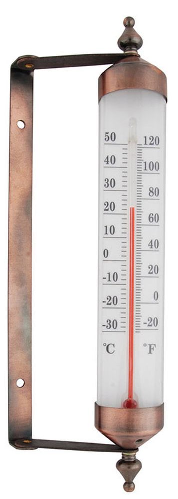 Esschert Design Thermometer, Temperaturmesser zur Wandmontage, ca. 8,4 cm x  25 cm