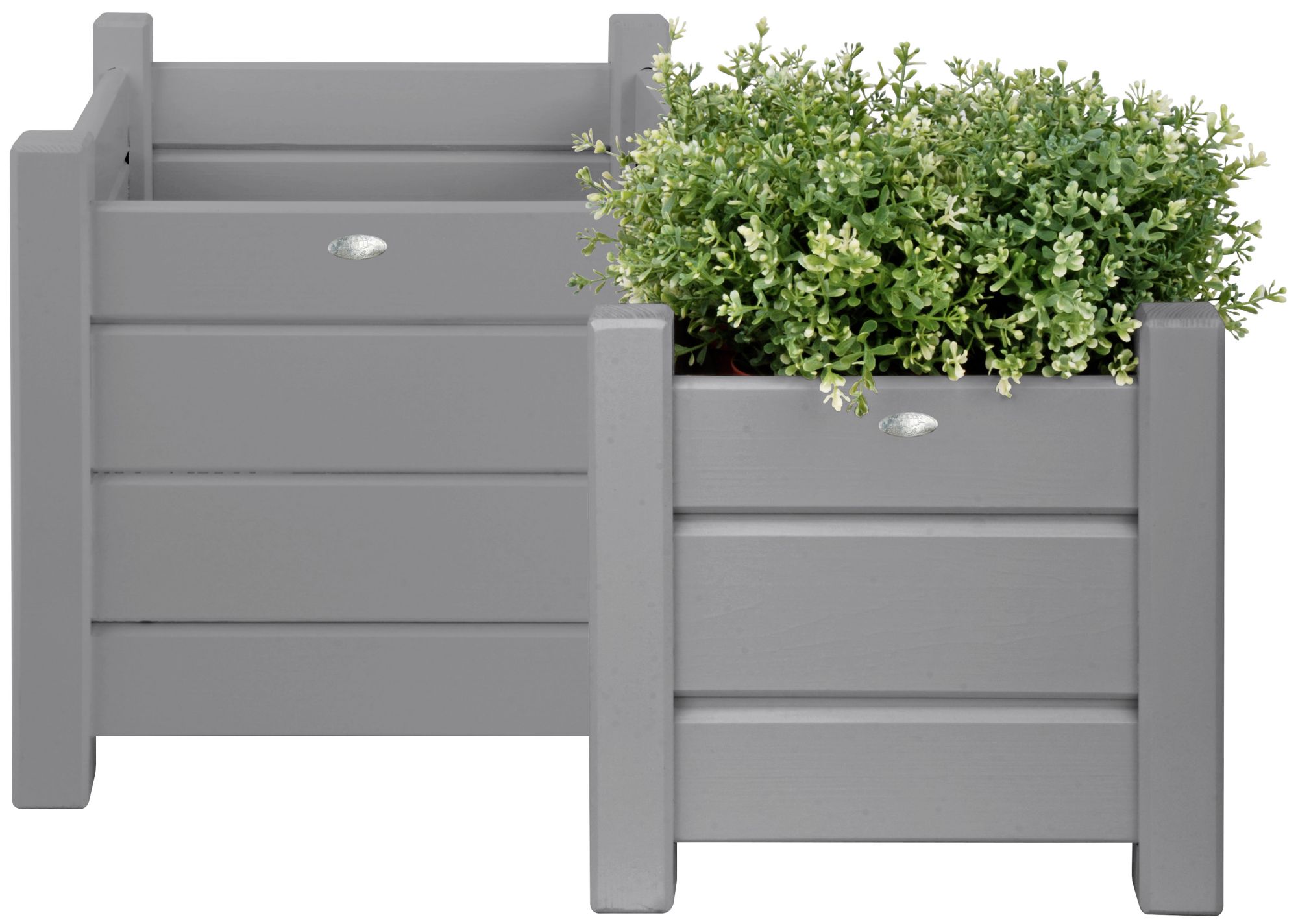 Esschert Design Übertopf, Blumenkasten 2er-Set, verschiedene Formen und  Farben