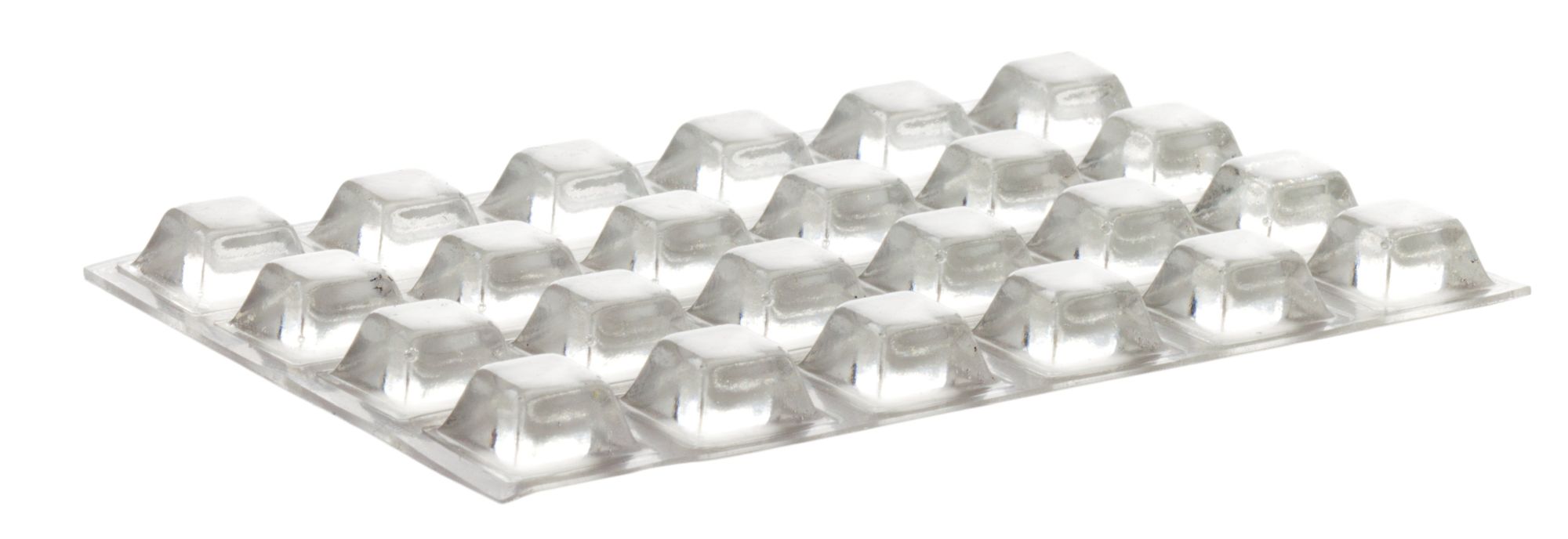 12,6 homeXpert 24 x Möbelpuffer, Anschlagdämpfer, Stück selbstklebend, Anschlagpuffer, Quadrat, CLEAR 12,6 Schutzpuffer transparent,