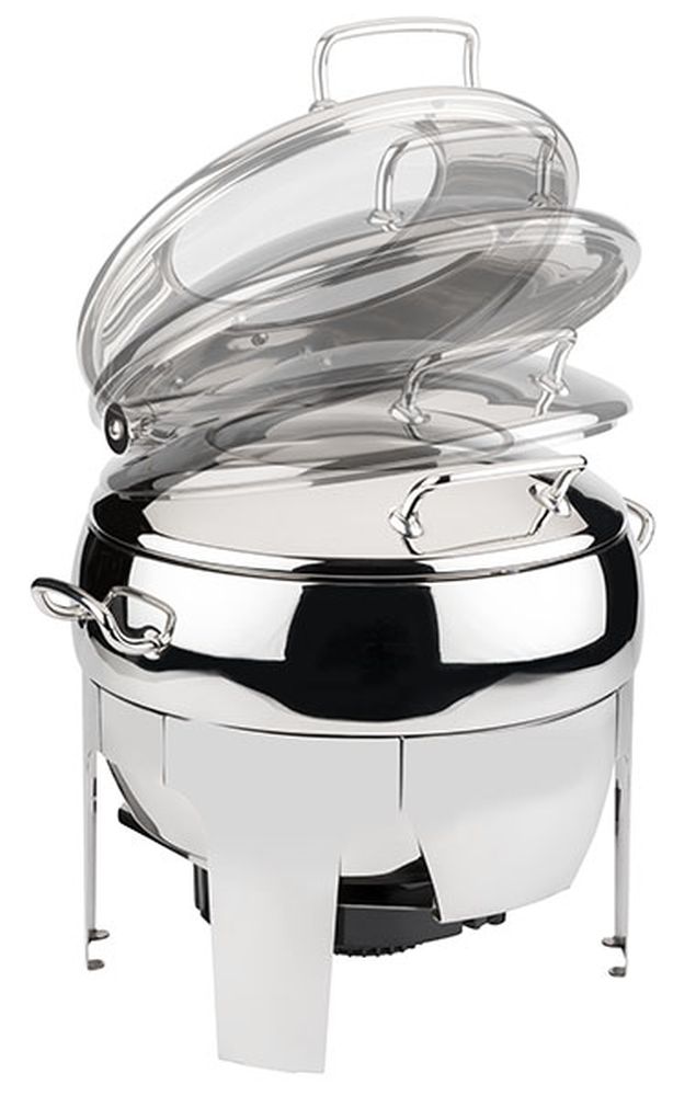 APS Chafing Dish, rund, aus rostfreiem Edelstahl, 48 x 42 cm, Höhe 39 cm, EASY INDUCTION