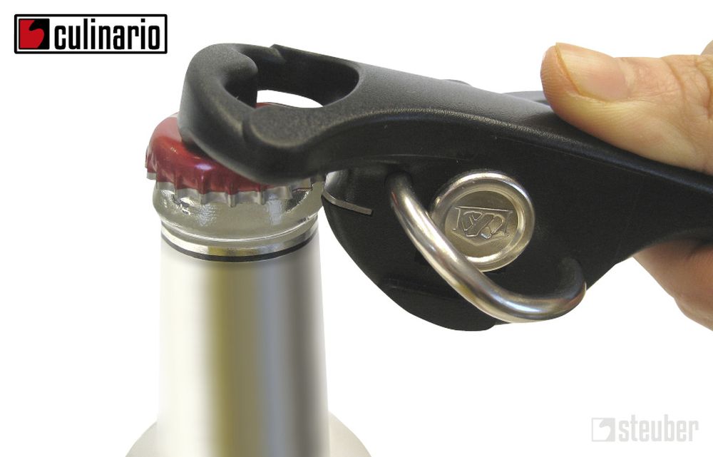 culinario Multi Dosenöffner schwarz, keine scharfen Kanten